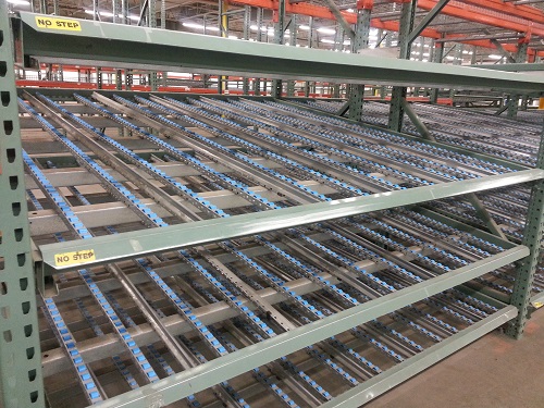 Pallet or carton flow racking, ready to go