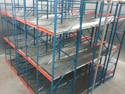 Pallet flow racking is installed in an infinite variety of layouts