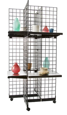 Gridwall 4 Sided Gondola Roller Display