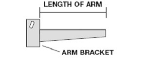 Meco 1000 Medium Duty Straight Cantilever Arms